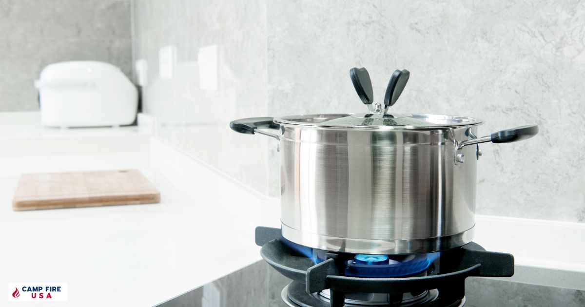 Gas stove is an appliance using gas to cook